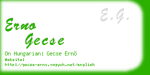 erno gecse business card